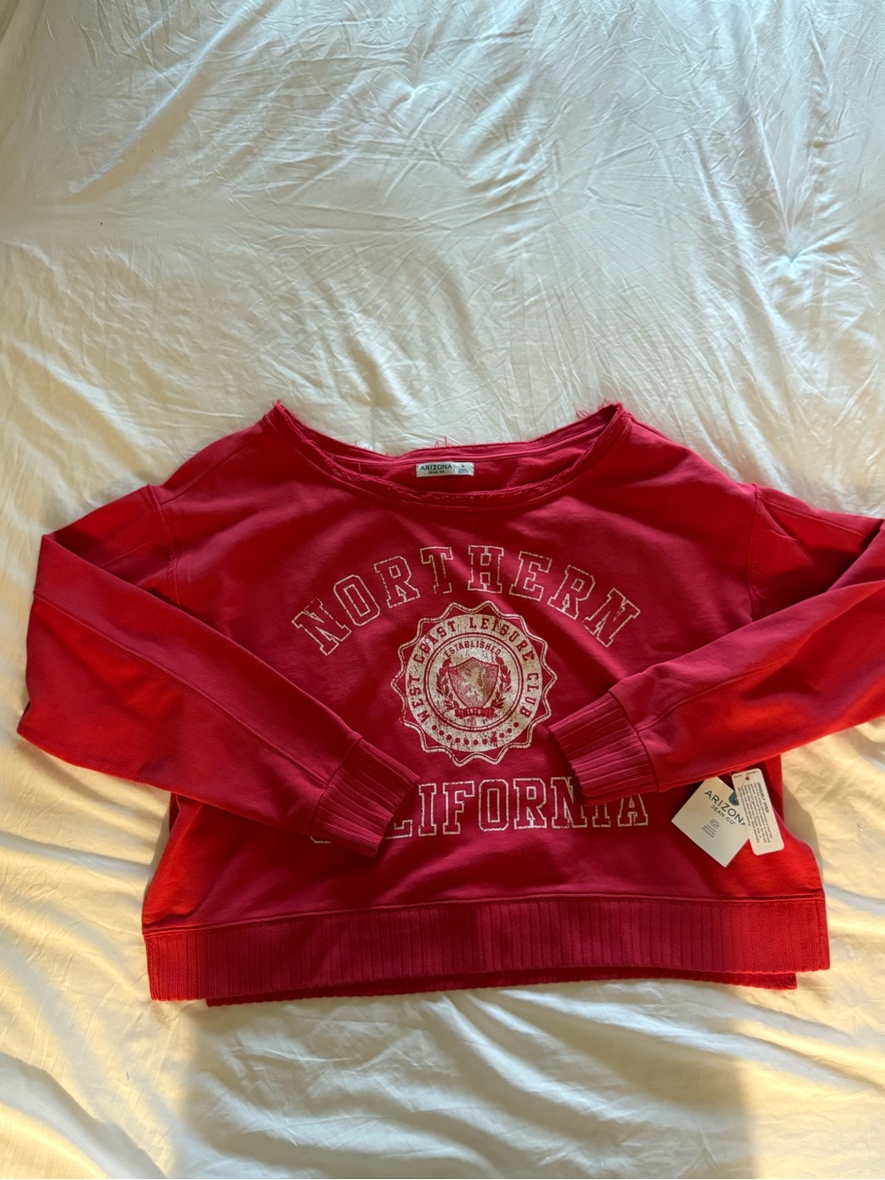 Arizona Jean Company Red Crewneck Sweater with Graphic